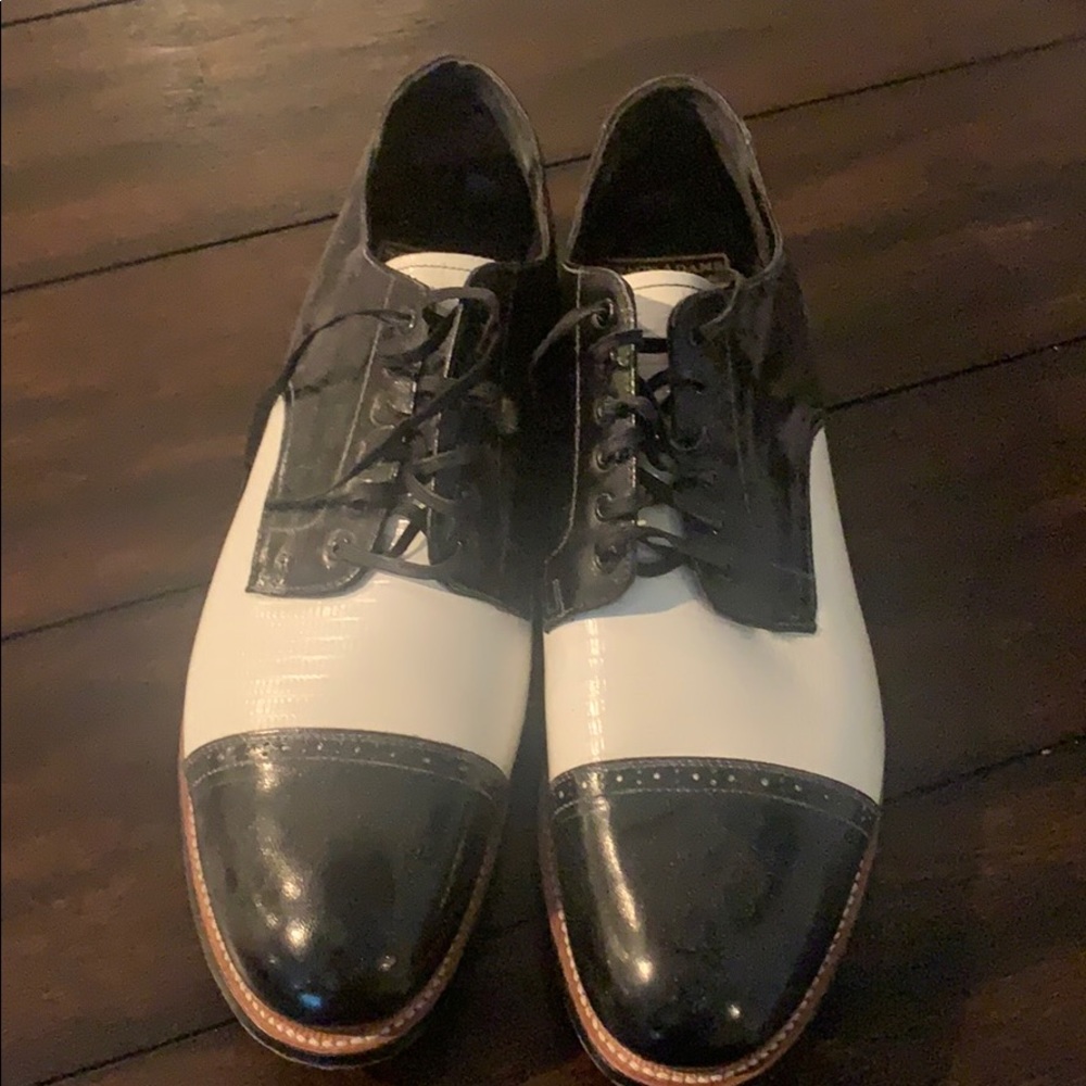 Stacy Adams black and white dress shoes size 13D